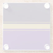 Dessous-de-verre En Verre Amusant Sporty Deux Tons Violet Sleek Racing Strip (Dos)