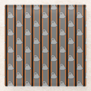 Dessous-de-verre En Verre Amusants et Fantômes d'Halloween