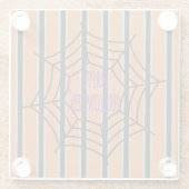 Dessous-de-verre En Verre Amusement et fantaisie Halloween Spider Webs (Dos)