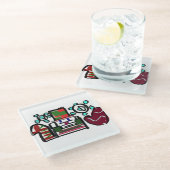 Dessous-de-verre En Verre Amusement Nutcracker (Incliné)