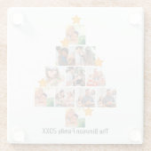 Dessous-de-verre En Verre Amusement personnalisé Famille Noël 11 Photo Colla (Dos)