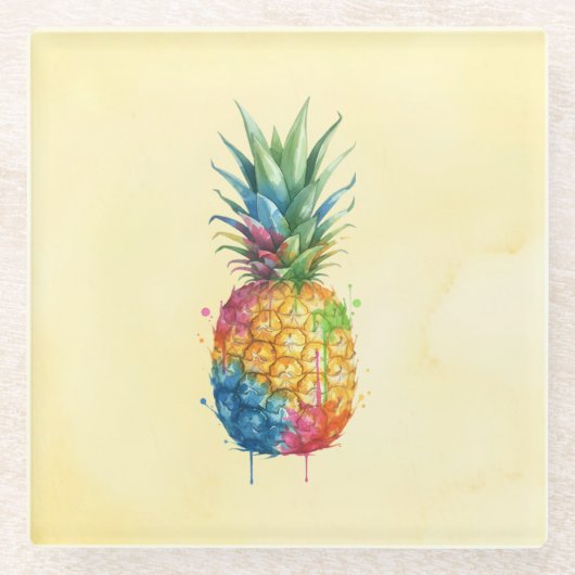Dessous-de-verre En Verre Ananas (Devant)