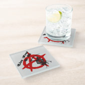 Dessous-de-verre En Verre Anarchy Grim Reaper (Incliné)