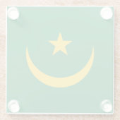 Dessous-de-verre En Verre Ancien drapeau mauritanien (Dos)