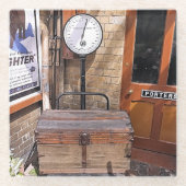 DESSOUS-DE-VERRE EN VERRE ANCIENNE GARE (Devant)