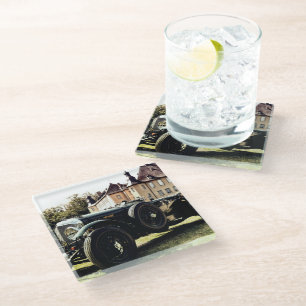 Dessous-de-verre En Verre Ancienne voiture classique
