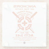 Dessous-de-verre En Verre Ancres de la foi (Dos)