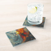 DESSOUS-DE-VERRE EN VERRE ANGE ET DIABLE (Incliné)