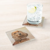 Dessous-de-verre En Verre Anglais Cocker Peinture Espagnole - Art Chien orig (Incliné)