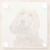 Dessous-de-verre En Verre Anglais Cocker Peinture Espagnole - Art Chien orig (Dos)