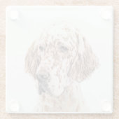 Dessous-de-verre En Verre Anglais Setter Orange Belton Peinture Chien Art (Dos)