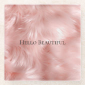 Dessous-de-verre En Verre Animal rose pâle (Devant)