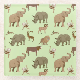 Dessous-de-verre En Verre Animaux sauvages