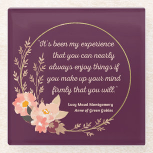 Dessous-de-verre En Verre Anne Of Green Gables Citation I - Style mignon