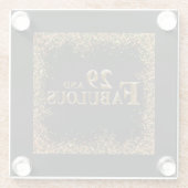 Dessous-de-verre En Verre Anniversaire 29 ans (Dos)