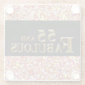 Dessous-de-verre En Verre Anniversaire 55 ans (Dos)