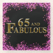 Dessous-de-verre En Verre Anniversaire 65 ans (Devant)