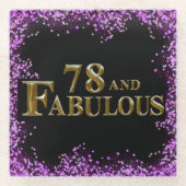 Dessous-de-verre En Verre Anniversaire 78 ans (Devant)