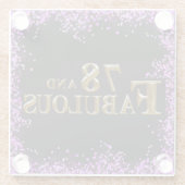 Dessous-de-verre En Verre Anniversaire 78 ans (Dos)