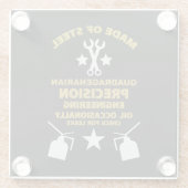 Dessous-de-verre En Verre Anniversaire quadragénaire (Dos)