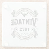 Dessous-de-verre En Verre Anniversaire vintage (Dos)