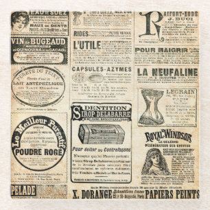 Dessous-de-verre En Verre Annonce de journal français 1897