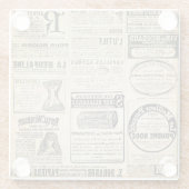 Dessous-de-verre En Verre Annonce de journal français 1897 (Dos)