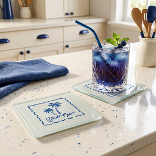 Dessous-de-verre En Verre Anse Bleue