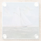Dessous-de-verre En Verre Antique voilier Slot Yacht Voilier Ocean (Dos)