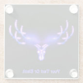 Dessous-de-verre En Verre Antlers électriques (Dos)