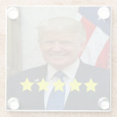 Dessous-de-verre En Verre Approbation du président Donald Trump (Dos)