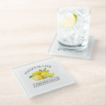 Dessous-de-verre En Verre Aquarelle Citrons Limoncello fait maison<br><div class="desc">Aquarelle Citrons en verre de Limoncello fait maison Dessous de verre</div>