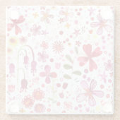 Dessous-de-verre En Verre Aquarelle de fleurs sauvages (Dos)