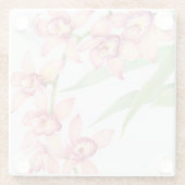 Dessous-de-verre En Verre Aquarelle Fleurs roses (Dos)