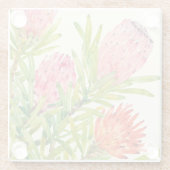 Dessous-de-verre En Verre Aquarelle Fleurs tropicales (Dos)