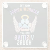 Dessous-de-verre En Verre Aquarelle mignonne animal de compagnie Paw Chien C (Dos)