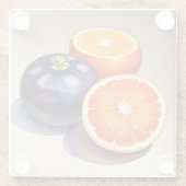 Dessous-de-verre En Verre Aquarelle orange (Dos)