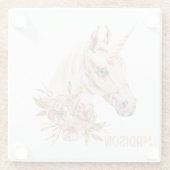 Dessous-de-verre En Verre Aquarelle Unicorne (Dos)