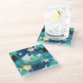 Dessous-de-verre En Verre Aquarium Motif (Incliné)