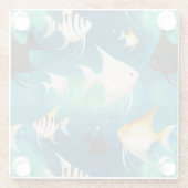 Dessous-de-verre En Verre Aquarium Motif (Dos)