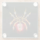 Dessous-de-verre En Verre Araignée en vapeur noire (Dos)