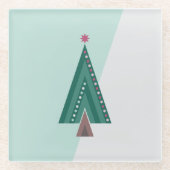 Dessous-de-verre En Verre Arborescence à feuillage persistant (Devant)