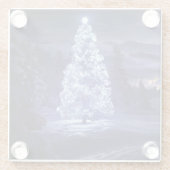Dessous-de-verre En Verre Arbre de Noël (Dos)