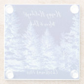 Dessous-de-verre En Verre Arbre de Noël bleu néon (Dos)