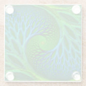 Dessous-de-verre En Verre Arbre De Vie Fractale Spirale (Dos)