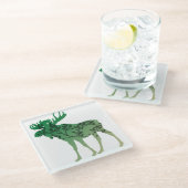 Dessous-de-verre En Verre Arbre d'orignal (Incliné)