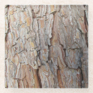 Dessous-de-verre En Verre Arbre écorce automne Motifs d'automne