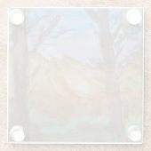 Dessous-de-verre En Verre Arbres au coucher du soleil (Dos)