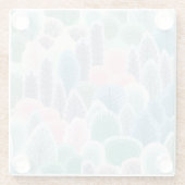 Dessous-de-verre En Verre Arbres d'hiver modernes (Dos)