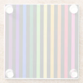 Dessous-de-verre En Verre Arc-en-ciel et rayures noires (Dos)